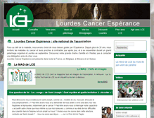 Tablet Screenshot of lourdescanceresperance.com